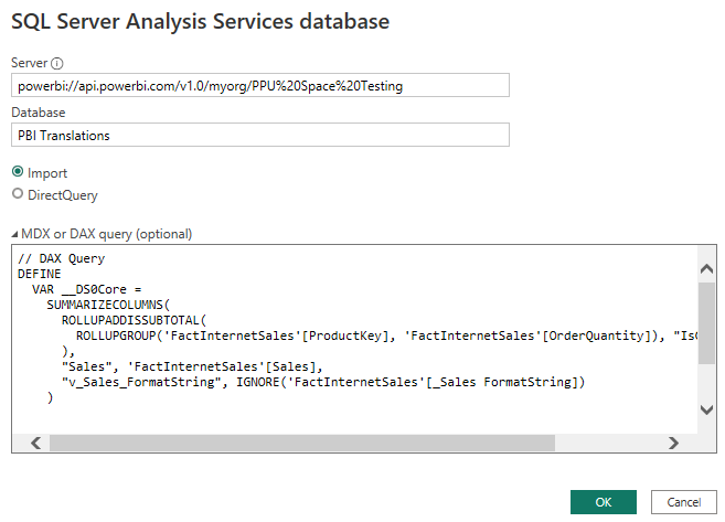 Updating your Query syntax in Power Query to show the entire query in M