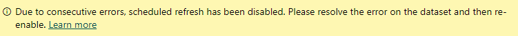 Power BI Dataset refresh failed with Personal Cloud Connections